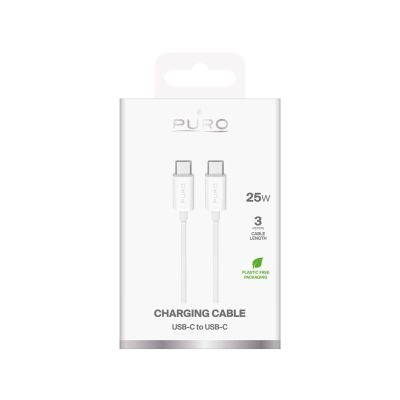 2. Kabel Puro TPE 25W USB-C - USB-C 3m - biały