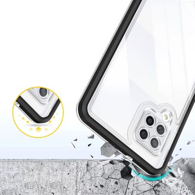 6. Clear 3in1 etui do Samsung Galaxy A42 5G żelowy pokrowiec z ramką czarny