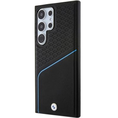 2. Etui BMW Signature Leather Textured & Line MagSafe na Samsung Galaxy S24 Ultra - czarne