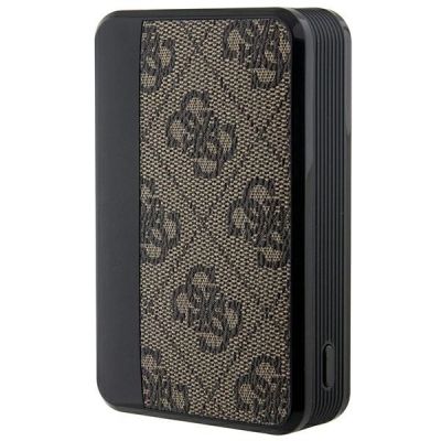5. Powerbank Guess 4G Leather Metal Logo 18W 10000mAh - brązowy