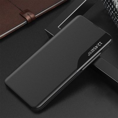 2. Eco Leather View Case elegancki futerał etui z klapką i funkcją podstawki Samsung Galaxy A72 4G czarny