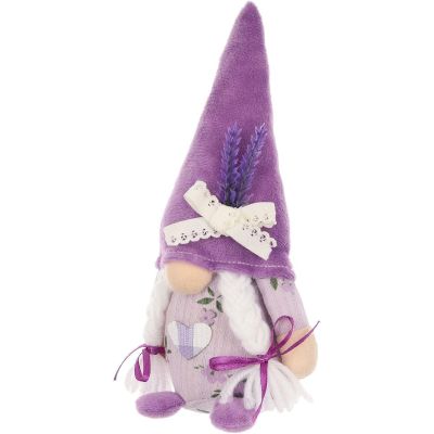 3. SKRZAT GNOM LAWENDA GIRL 20CM DEKORACJA WIOSENNA