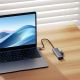 9. Hub USB-A Baseus UltraJoy Series 4xUSB-A 3.0 1xUSB-C 5V - szary