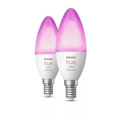 5. Philips Hue White and color ambiance Inteligentna żarówka E14 świeczka (2 szt.)
