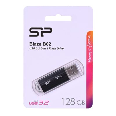 4. Pendrive Silicon Power Blaze B02 128GB USB 3.1 kolor czarny (SP128GBUF3B02V1K)