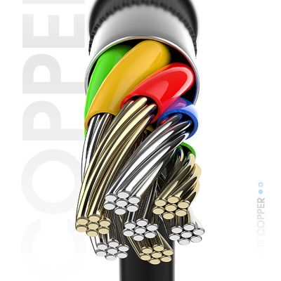 5. Dudao kabel przewód USB - USB Typ C Super Fast Charge 1 m czarny (L5G-Black)