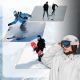 4. Kask narciarski Qunature 10130003005 z nausznikami snowboard Panda dla dzieci 54-58 cm - biały