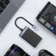 11. Czytnik kart pamięci Orico CL4D-A3 USB-A 3.0 SD microSD CF MS 5 Gb/s - czarno-srebrny