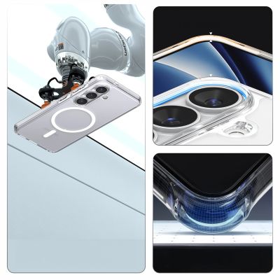 19. Etui Spigen Ultra Hybrid Mag MagSafe na Samsung Galaxy S26+ - przezroczysto-białe