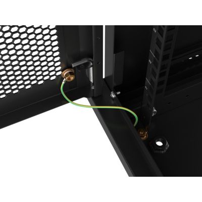 4. SZAFA INSTALACYJNA RACK WISZĄCA 19" 9U 600X450 CZARNA DRZWI PERFOROWANE LANBERG (FLAT PACK)