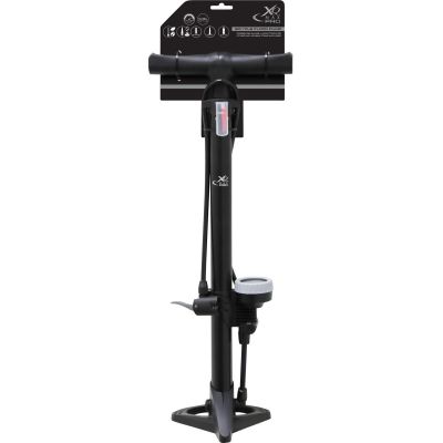 14. POMPKA WARSZTATOWO ROWEROWA XQMAX PRO 160Psi (11Bar) Z MANOMETREM MAŁA PODSTAWA