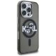 4. Etui Karl Lagerfeld IML Glitter Karl & Choupette Sketch Logo MagSafe na iPhone 16 Pro - czarne