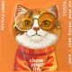 6. Etui Nimmy Glasses Cool Cat na iPhone 17 Pro - pomarańczowe
