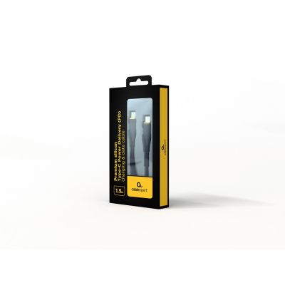 2. GEMBIRD KABEL USB TYP-C POWER DELIVERY (PD) 60 W, "PREMIUM SILICON", OPLOT SILIKONOWY, 1.5 M, CZARNY