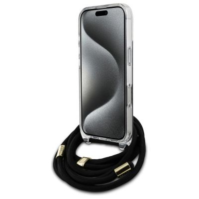 4. Etui Guess Crossbody Cord 4G Print na iPhone 16 Pro Max - czarne