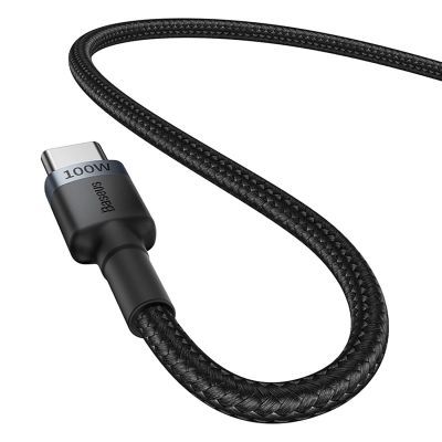 4. Kabel Baseus Cafule USB-C / USB-C 100W 1 m - czerwono-czarny i czarno-szary (2 szt.)