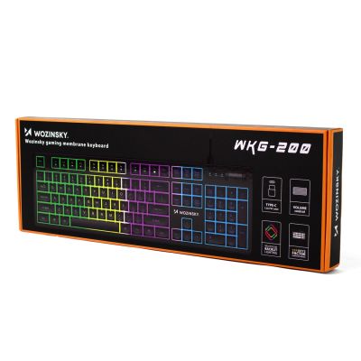 5. Klawiatura Wozinsky WKG-200 z rolką gamingowa membranowa RGB - czarna