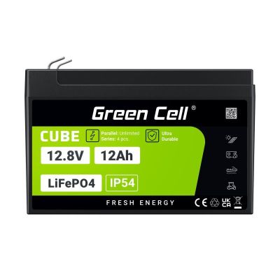 79. GREEN CELL AKUMULATOR LIFEPO4 CUBE 12AH 12V/12.8V 153.6WH LFPGC12V12AH