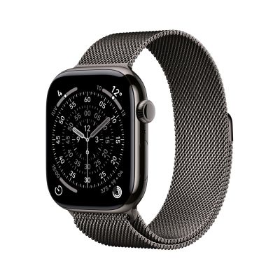 2. Apple Watch Series 11 OLED 46 mm Cyfrowy 416 x 496 px Ekran dotykowy 5G Tytan Wi-Fi GPS