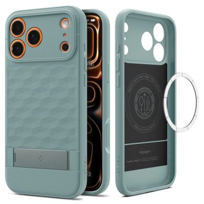 Etui Spigen Parallax "S" MagSafe na iPhone 17 Pro Max - zielone