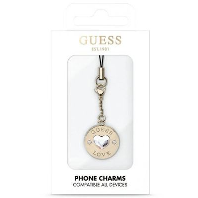 2. Zawieszka Guess Heart Diamond Charm with Rhinestones - złota