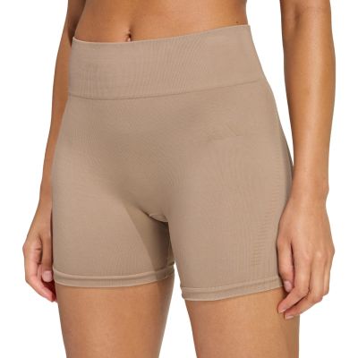 4. Spodenki damskie adidas Workout Essentials 4 inch beżowe JX3926