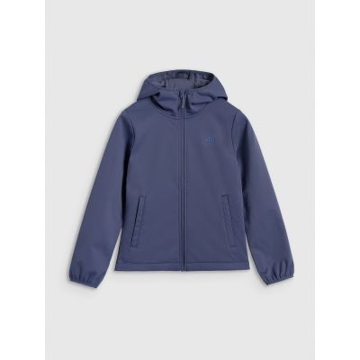 4. Kurtka softshell wiatroodporna membrana 5000 chłopięca 4F 4FJRAW25TSOFM516-32S
