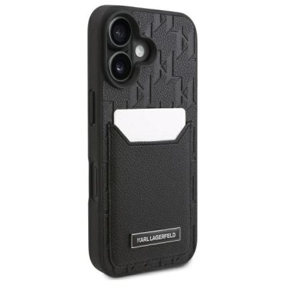 4. Etui Karl Lagerfeld Cardslots Monogram na iPhone 16 - czarne