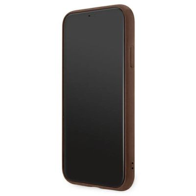 5. Etui Guess 4G Metal Gold Logo na iPhone 11 / Xr 6,1" - brązowe
