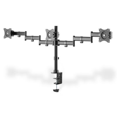 24. Stojak biurkowy potrójny (zacisk) 3xLCD max. 27"max. 8kg uchylno-obrotowy 360° (PIVOT)