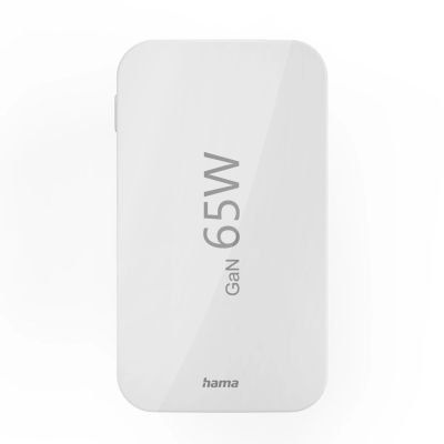 4. Ładowarka Hama GaN 65W 2x USB-C 1x USB-A składana - biała