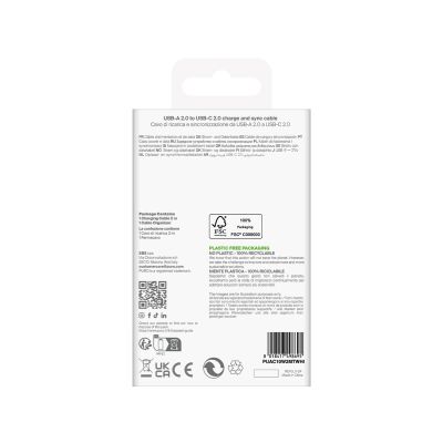 3. Kabel Puro 10W TPE USB-A - USB-C 2m - biały
