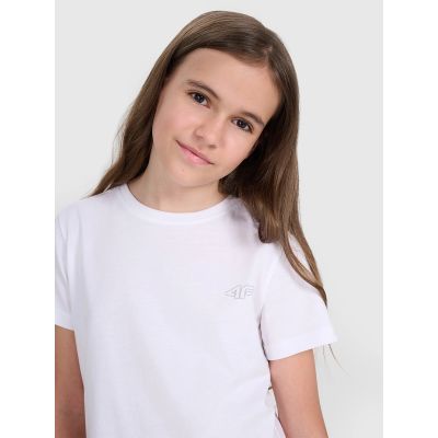 4. T-shirt regular gładki (ZESTAW 2 szt.) dziecięcy 4F 4FJRAW25TTSHU3157-91S