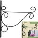 WIESZAK NA ROŚLINY METALOWY ZAWIJASY ORNAMENT CZARNY 26X28CM KINZO