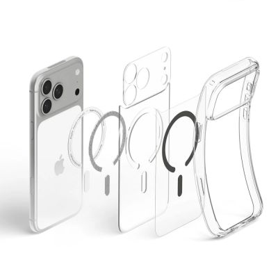 6. Etui Spigen Ultra Hybrid MagSafe na iPhone 18 Pro Max / 17 Pro Max - przezroczysto-grafitowe