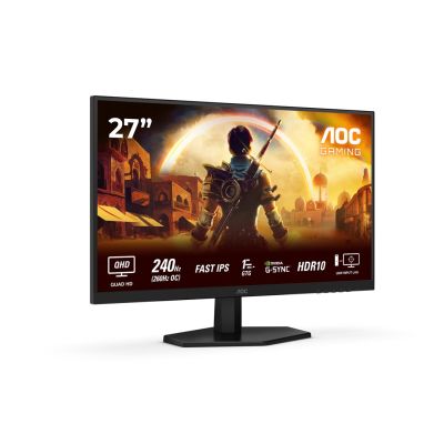 7. Monitor Certyfikat AOC Q27G42ZE 27" IPS Złącze QHD 16:9 260 Hz 1 ms 2560 x 1440 pikseli 300 cd/m2 Ilość portów HDMI: 1 Czarny