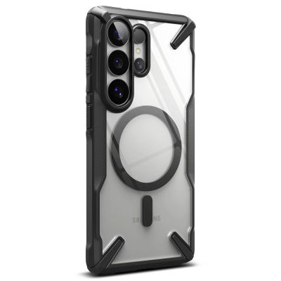 4. Etui Ringke Fusion X Magnetic MagSafe na Samsung Galaxy S26 Ultra - przezroczysto-czarne
