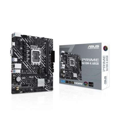 8. ASUS PRIME H610M-K ARGB Intel H610 LGA 1700 micro ATX