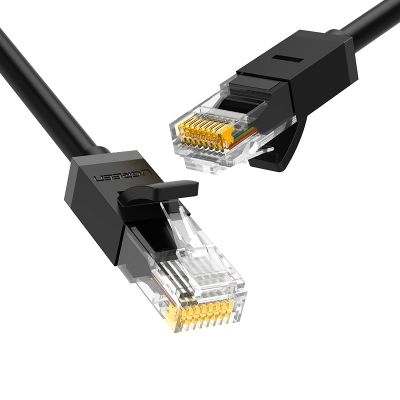2. Ugreen kabel sieciowy internetowy LAN Ethernet U/UTP Cat. 6 1000Mb/s 8m czarny (NW102)