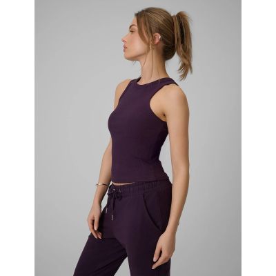 4. Top slim z prążkowanej dzianiny damski 4F 4FRAW25TSLEF310-50S