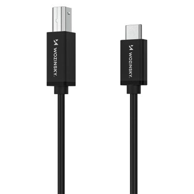 4. Kabel Wozinsky WKDDY2S USB-B - USB-C 2m - czarny