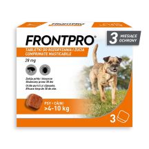 FRONTPRO Tabletki na pchły i kleszcze dla psa (>4-10 kg) - 3x 28,3mg
