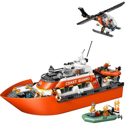 3. LEGO CITY 60504 Łódź ratunkowa i helikopter straży przybrzeżnej