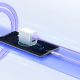 10. Kabel Baseus Explorer 100W USB-A - USB-C z inteligentnym czujnikiem temperatury 1m - fioletowy