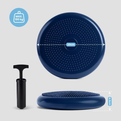 22. Poduszka balansowa dwustronna z pompką Spokey FIT SEAT