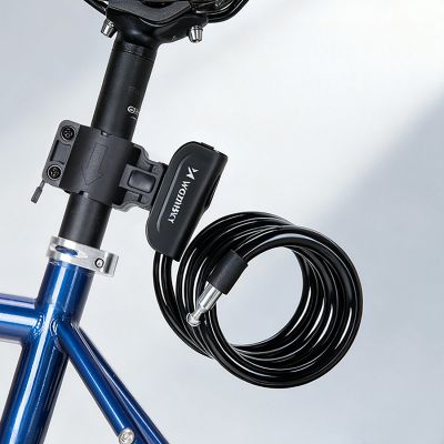 5. Blokada rowerowa Wozinsky WPB-01R przenośna z linką antykradzieżową i 2 kluczami do roweru elektrycznego motocykla - czarna