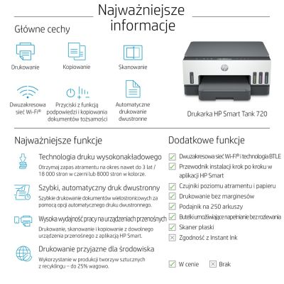 5. Urządzenie wielofunkcyjne Hp Smart Tank 720