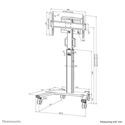 17. Neomounts FL50S-825BL1 uchwyt do tablic informacyjnych 190,5 cm (75") Czarny