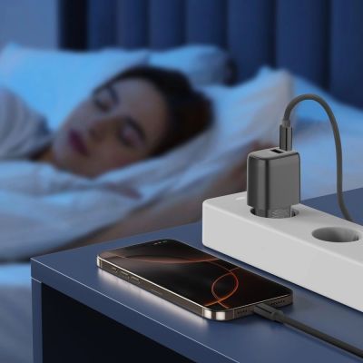 8. Ładowarka sieciowa Tech-Protect NCA45W-GAN 2-Porty USB-C / USB-A 45W - czarna