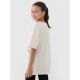 2. T-shirt dziewczęcy oversize gładki 4F 4FJWSS25TTSHF1851-12S